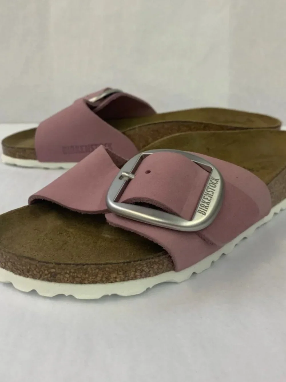 Birkenstock Madrid Big Buckle Orchid Nubuck Leather Narrow Width Sandals